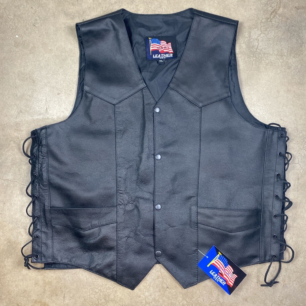 BRAND NEW with tags genuine leather vest